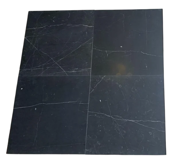 Nero Marquina Marble Tile 18x18 Honed