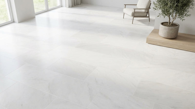 Thassos CLASSIC White Polished 12x24 Marble Tile