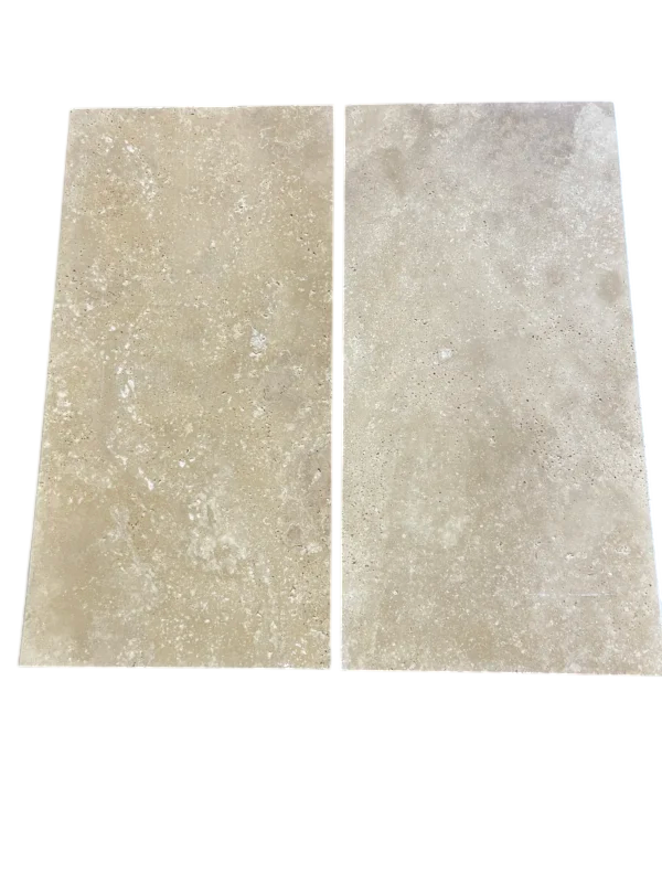 Ivory Travertine Coping 12x24  Eased  5 cm