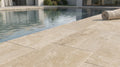 Ivory Travertine Coping 12x24  Eased  5 cm