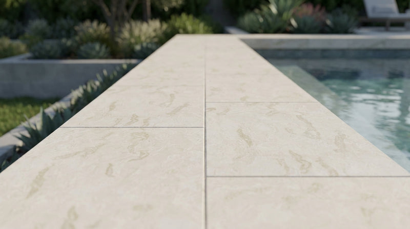 Cardinal Beige Limestone Coping 16x24  Eased  5 cm