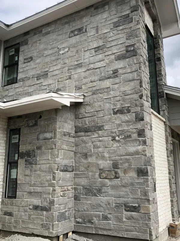 Lagos Gray 4-6-8 Splitface Limestone Veneer