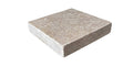 Close-up of Noce Travertine Tumbled 6 x 6 x 3/8 Cross Cut Tile, in Noce tones.