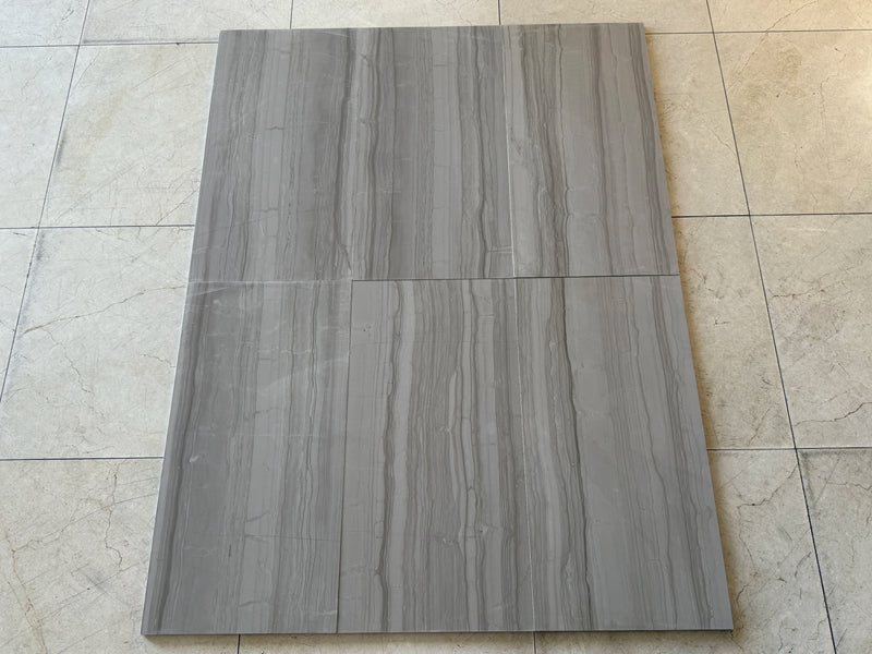 Athens Grey Polished 12x24 Limestone Tile