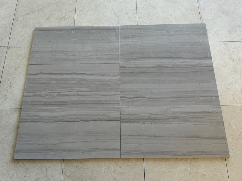 Athens Grey Polished 12x24 Limestone Tile