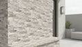 Close-up of Silver Stone Split Face 4xFREE Stone Veneer, in Silver tones.