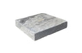 Close-up of Silver Travertine Tumbled 6 x 6 x 3/8 Cross Cut Tile, in Silver tones.