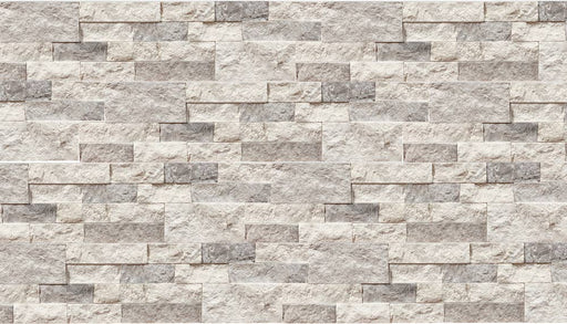 Close-up of Silver Stone Split Face 8xFREE Stone Veneer, in Silver tones.