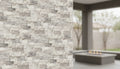 Close-up of Silver Stone Split Face 8xFREE Stone Veneer, in Silver tones.