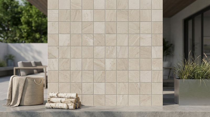 Capri Champagne 2x2 Honed Limestone Mosaic