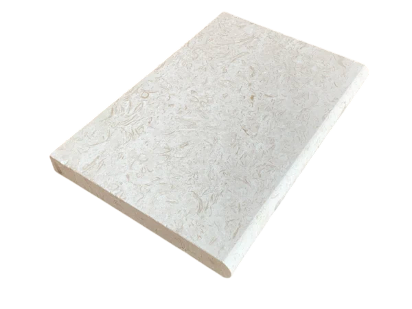 Cardinal Beige Limestone Coping 16x24 Tumbled Bullnose  5 cm