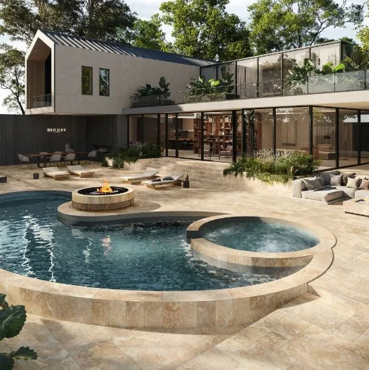 Cream 24x24 Natural Porcelain Paver