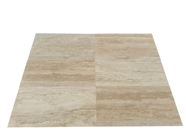 Ivory Vein Cut 18x36 Honed Travertine Tile
