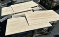 Ivory Vein Cut 18x36 Honed Travertine Tile