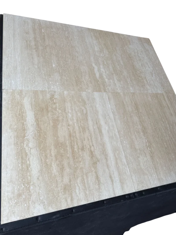 Ivory Vein Cut 24x24 Honed Travertine Tile