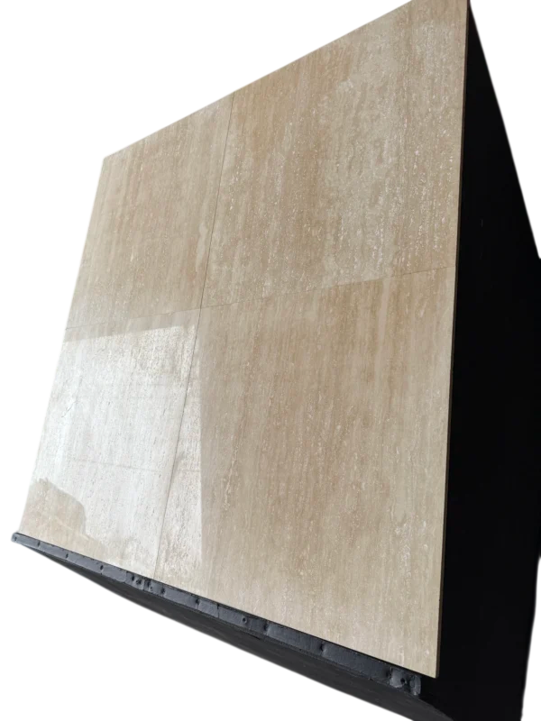 Ivory Vein Cut 24x24 Polished Travertine Tile