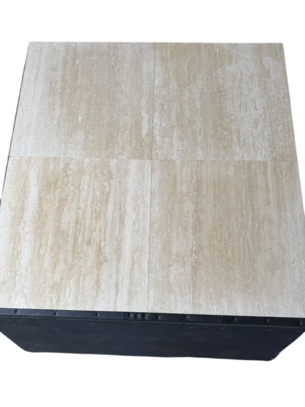 Ivory Vein Cut 24x24 Polished Travertine Tile