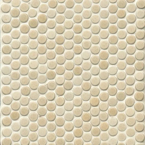 360 Beige 3/4 Penny Rounds 12x12 Matte Marble Mosaic