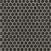 360 Charcoal 3/4 Matte 12x12 Penny Rounds Glass Mosaic