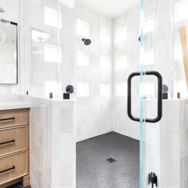 360 Charcoal 3/4 Matte 12x12 Penny Rounds Glass Mosaic