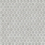 360 Dove Grey 12x12 Gloss Penny Rounds Glass Mosaic