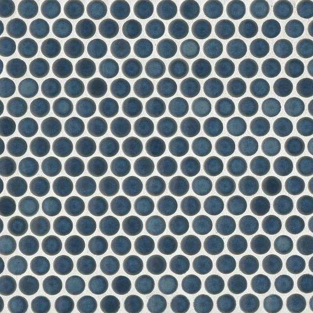 360 Lagoon 3/4 Penny Rnds 12x12 Gloss Glass Mosaic