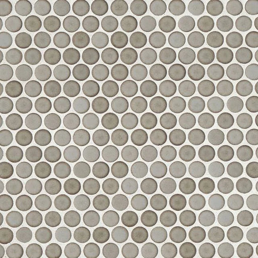 360 Pumice 12x12 3/4 Penny Rnds Matte Glass Mosaic