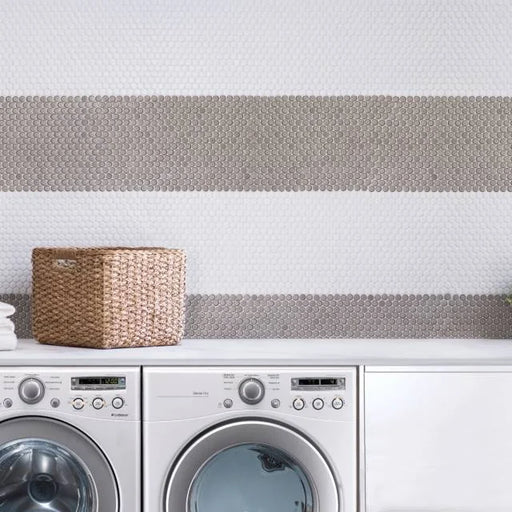 360 Pumice 12x12 3/4 Penny Rnds Matte Glass Mosaic