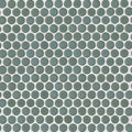 360 Silver Sage 12x12 3/4 Penny Rnds Matte Glass Mosaic