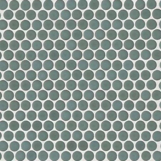 360 Silver Sage 12x12 3/4 Penny Rnds Matte Glass Mosaic