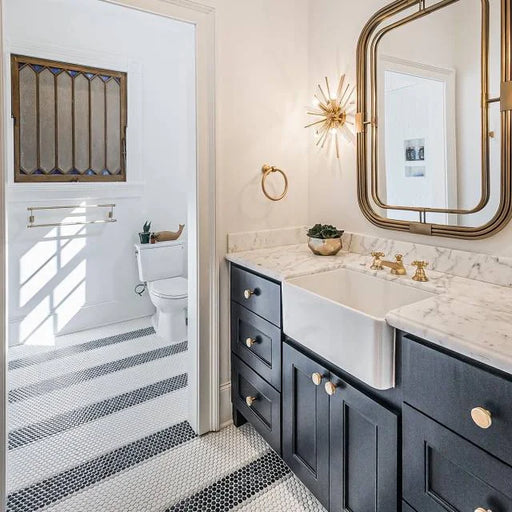 360 White 12x12 Gloss 3/4 Penny Rounds Porcelain Mosaic