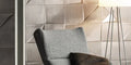 3D Tangram Rampa Blanco 8x8 Dimensional Ceramic Wall Tile
