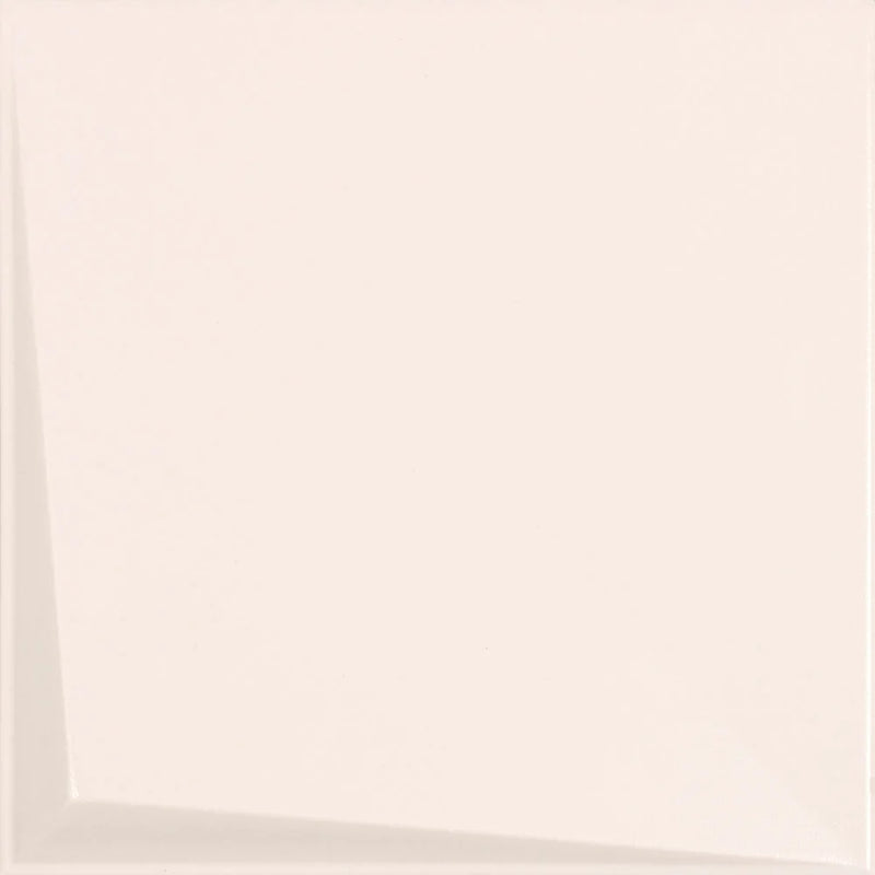 3D Tangram Rampa Blanco 8x8 Dimensional Ceramic Wall Tile