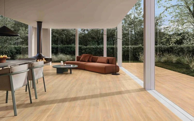 4EVER Natural 8x48 Plank Matte Wood Look Porcelain Tile