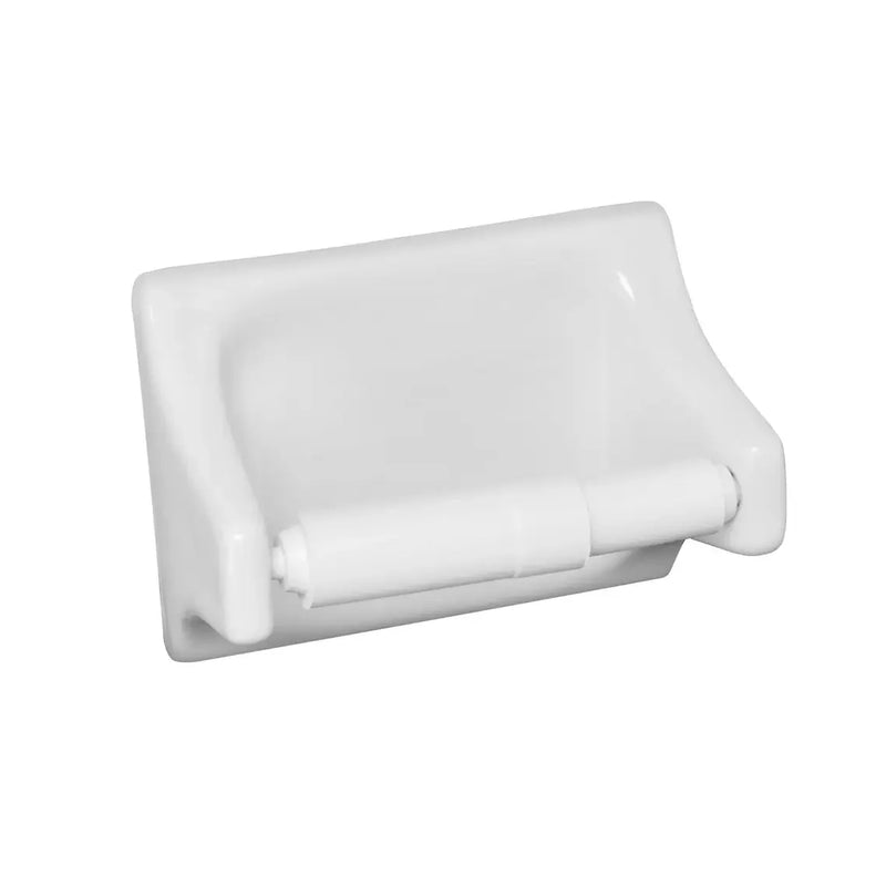 White 4x6 Toilet Tissue Holder Ceramic Bath Fixture