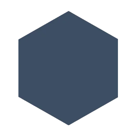 Block Azul 5x6 Hexagon Matte Porcelain Tile — Solidshape