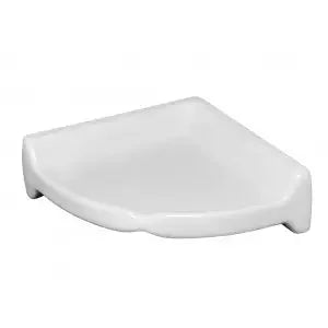 White 8 1/2x8 1/2 Large Corner Shelf Ceramic Bath Fixture
