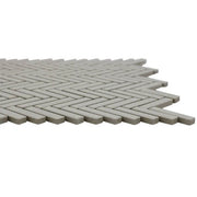 90 Off White 12.25x11 Herringbone Porcelain Mosaic