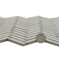 90 Off White 12.25x11 Herringbone Porcelain Mosaic