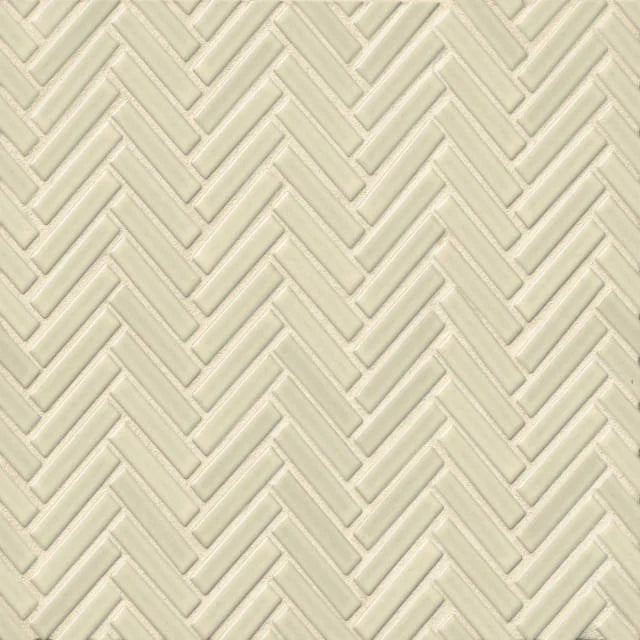 90 Off White 12.25x11 Herringbone Porcelain Mosaic