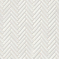 90 White 12.25x11 Herringbone Glass Mosaic