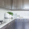 90 White 12.25x11 Herringbone Glass Mosaic