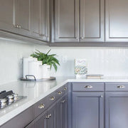 90 White 12.25x11 Herringbone Glass Mosaic