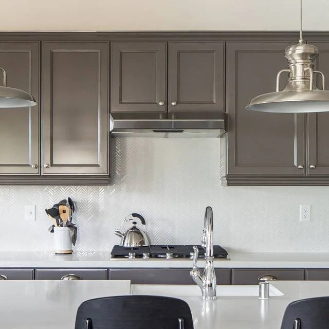 90 White 12.25x11 Herringbone Glass Mosaic