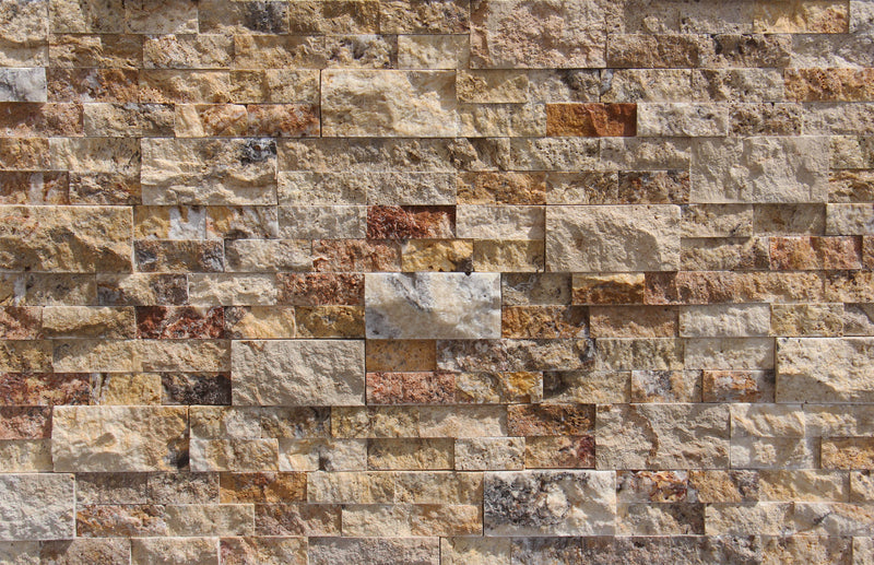 Natural Stone Autumn Leaves Split Face 6 x 24 Flat Panel Stone Veneer