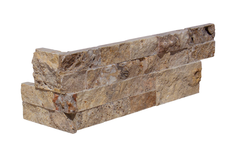 Autumn Leaves Stone Split Face 6 x 18 x 6 L Shape Glued Corner Stone Veneer