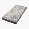Silver Travertine Tumbled 12 x 24 x 1.25 Bullnose Coping