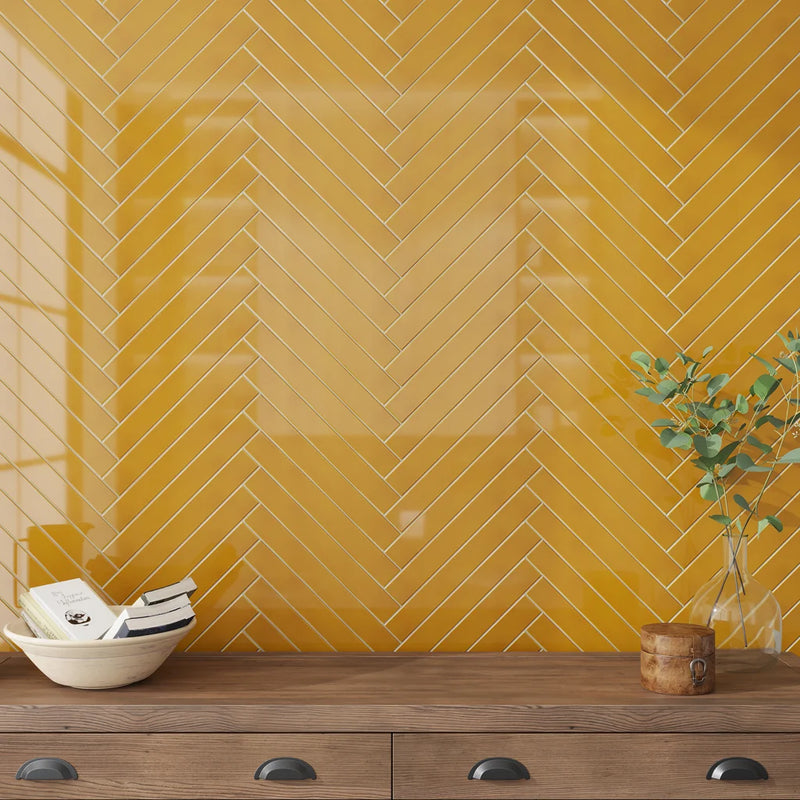 Flatiron Honey 2x16 Glossy Ceramic Wall Tile