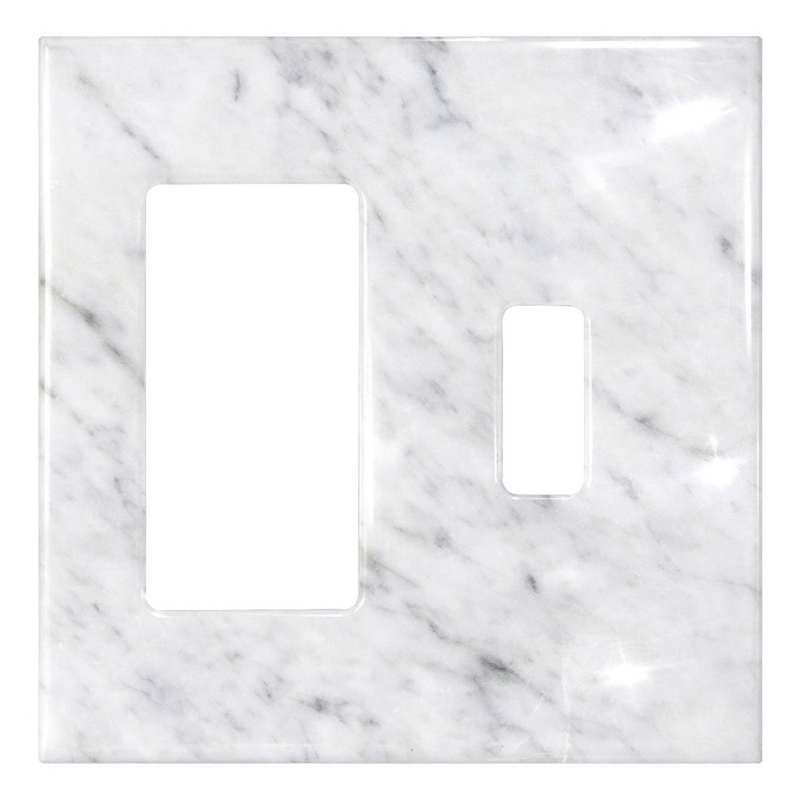 Calacatta Gold Switch Plate Covers 4-1/2x4 1/2 Polished Plate Cover TOGGLE - ROCKER