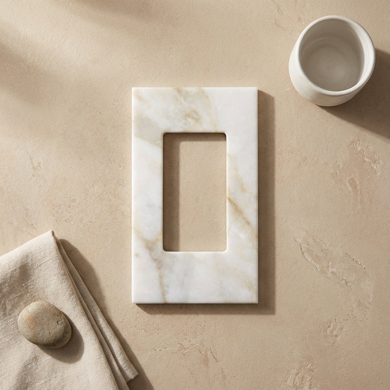Calacatta Gold Switch Plate Covers 2-3/4x4 1/2 Polished Plate Cover 1-ROCKER